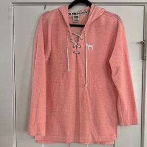 Victoria's Secret PINK Coral Terrycloth Hoodie